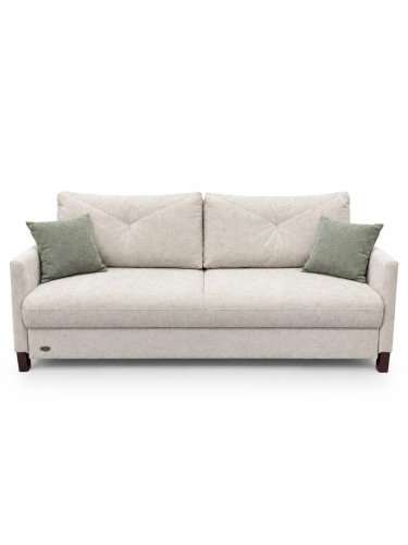 Диван "Кларк" ГМФ 686, 6кат, все в ткани BELKRAFT - Fabriq 1 pearl, опоры темные